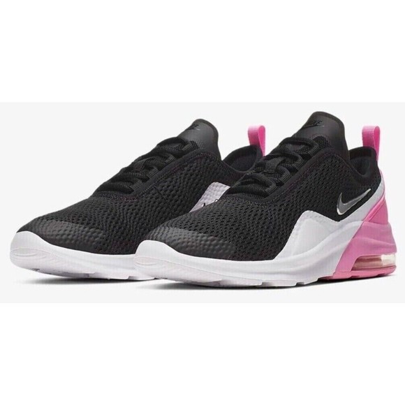 Nike Other - Nike girls air max motion 2 black metallic silver psychic pink size 6Y = 8 women